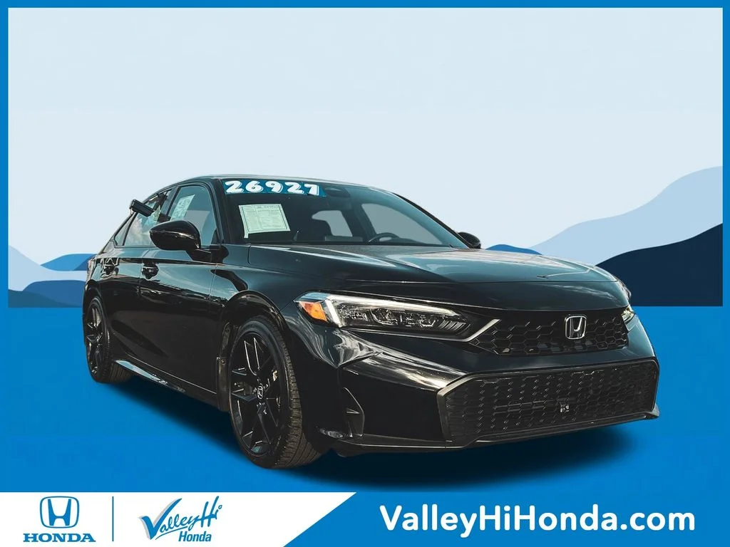 Certified Used 2025 Crystal Black Pearl Honda Sport image 1