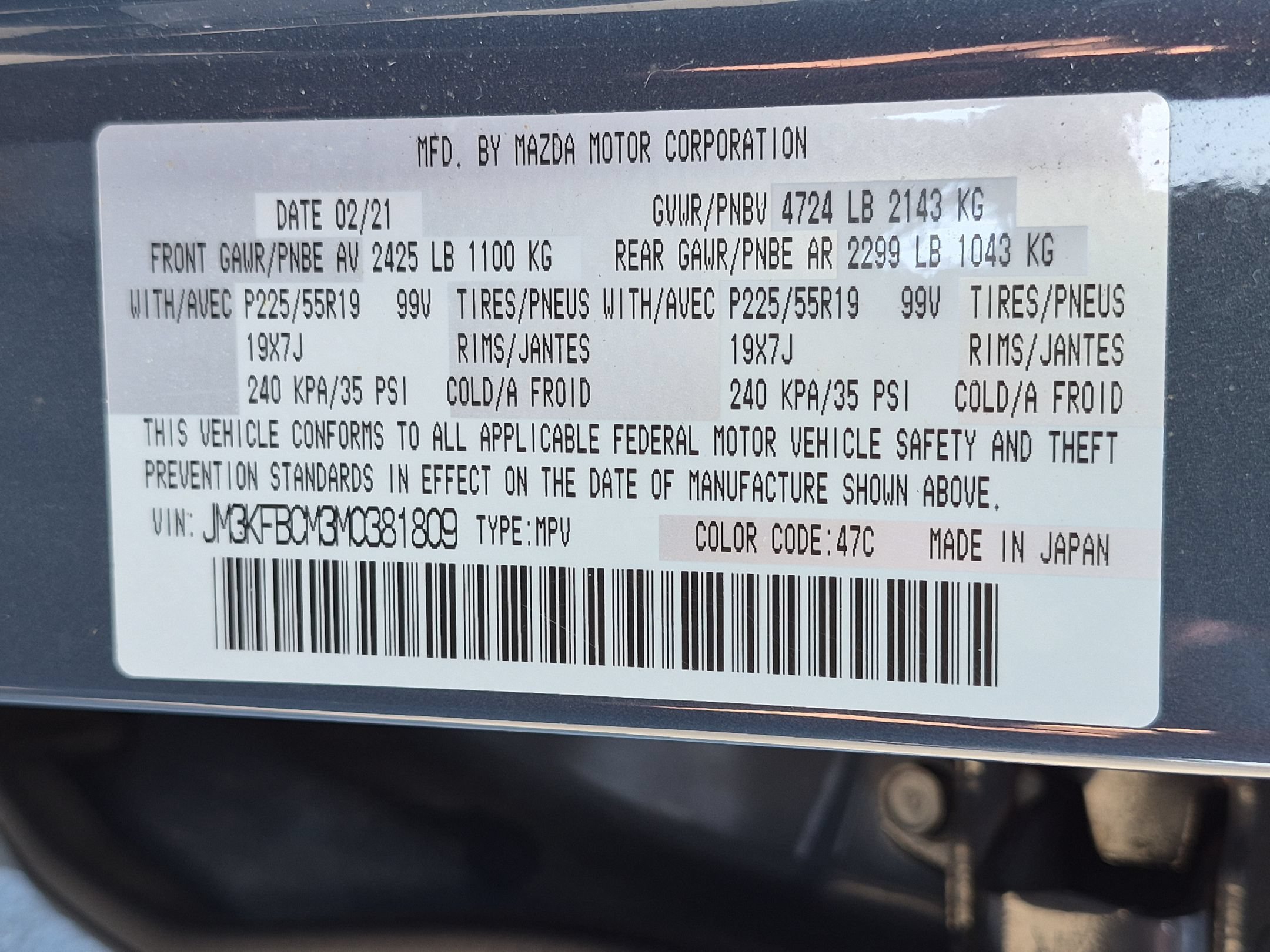 Used 2021 Polymetal Gray Mazda Carbon Edition image 38