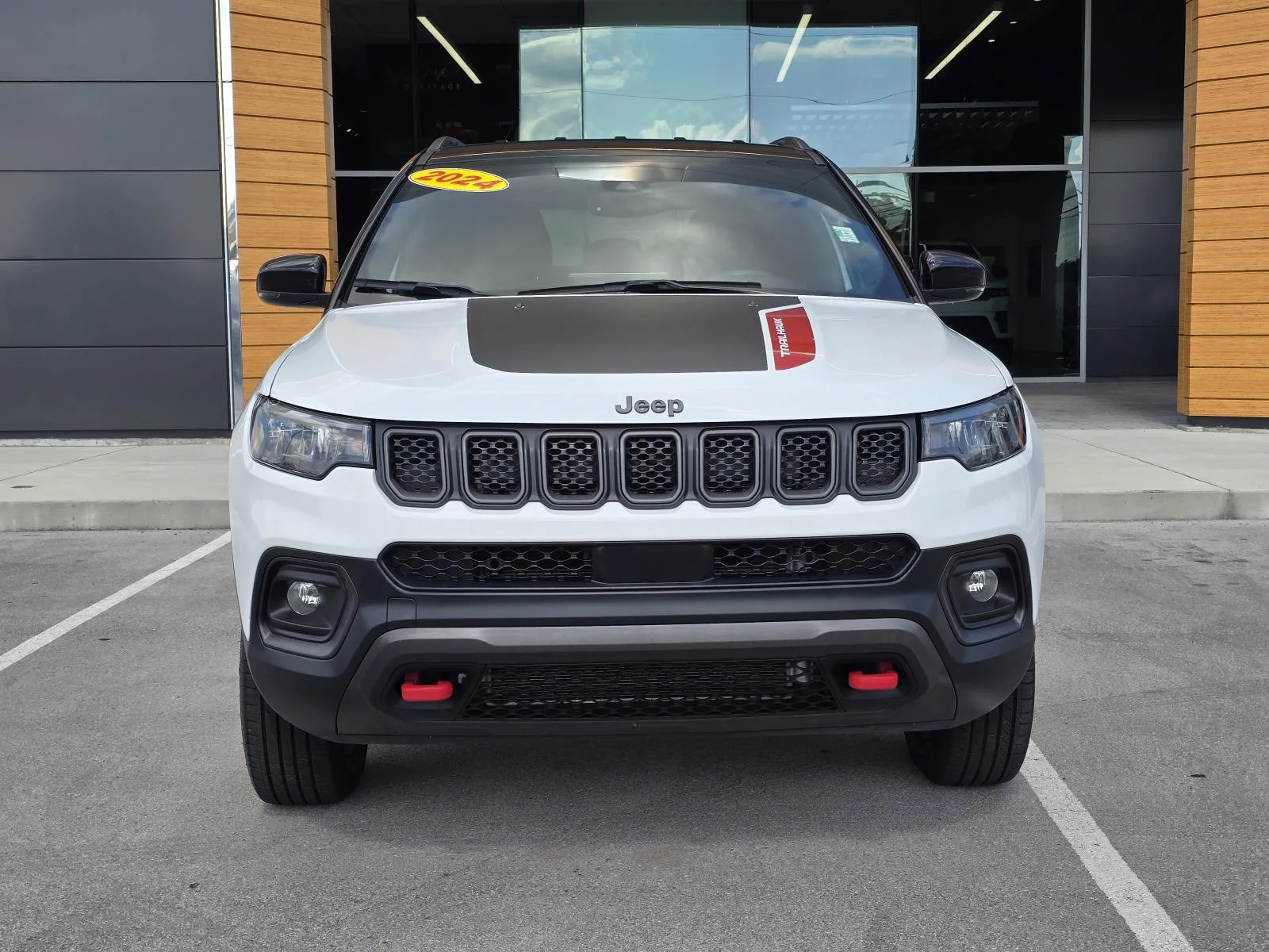 Used 2024 Bright White Clearcoat Jeep Trailhawk image 2