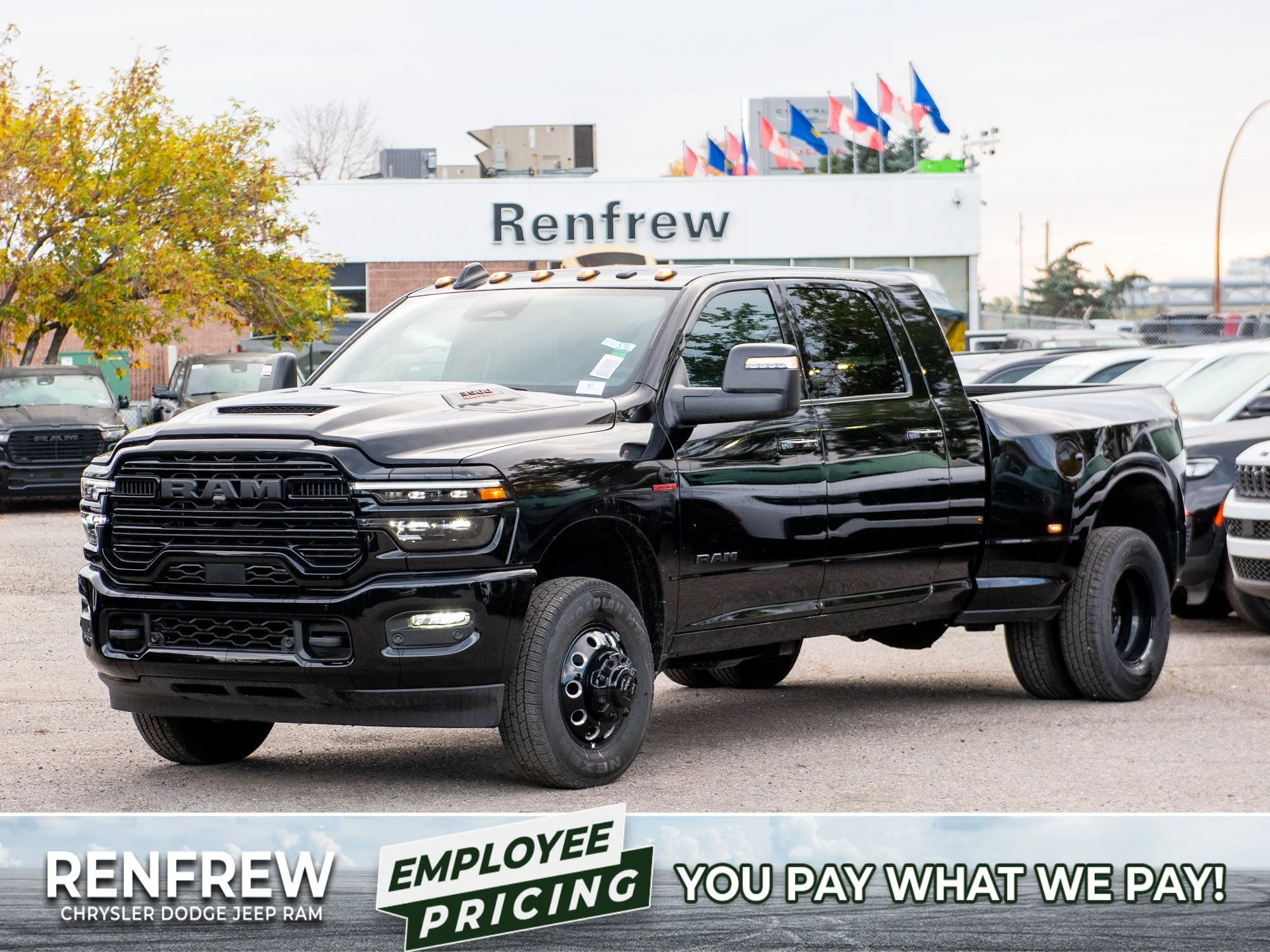 New 2026 Black RAM Laramie Night* Mega Cab 4x4, Max Tow Pkg, Sunroof, Heated/Ventilated Leather image 1
