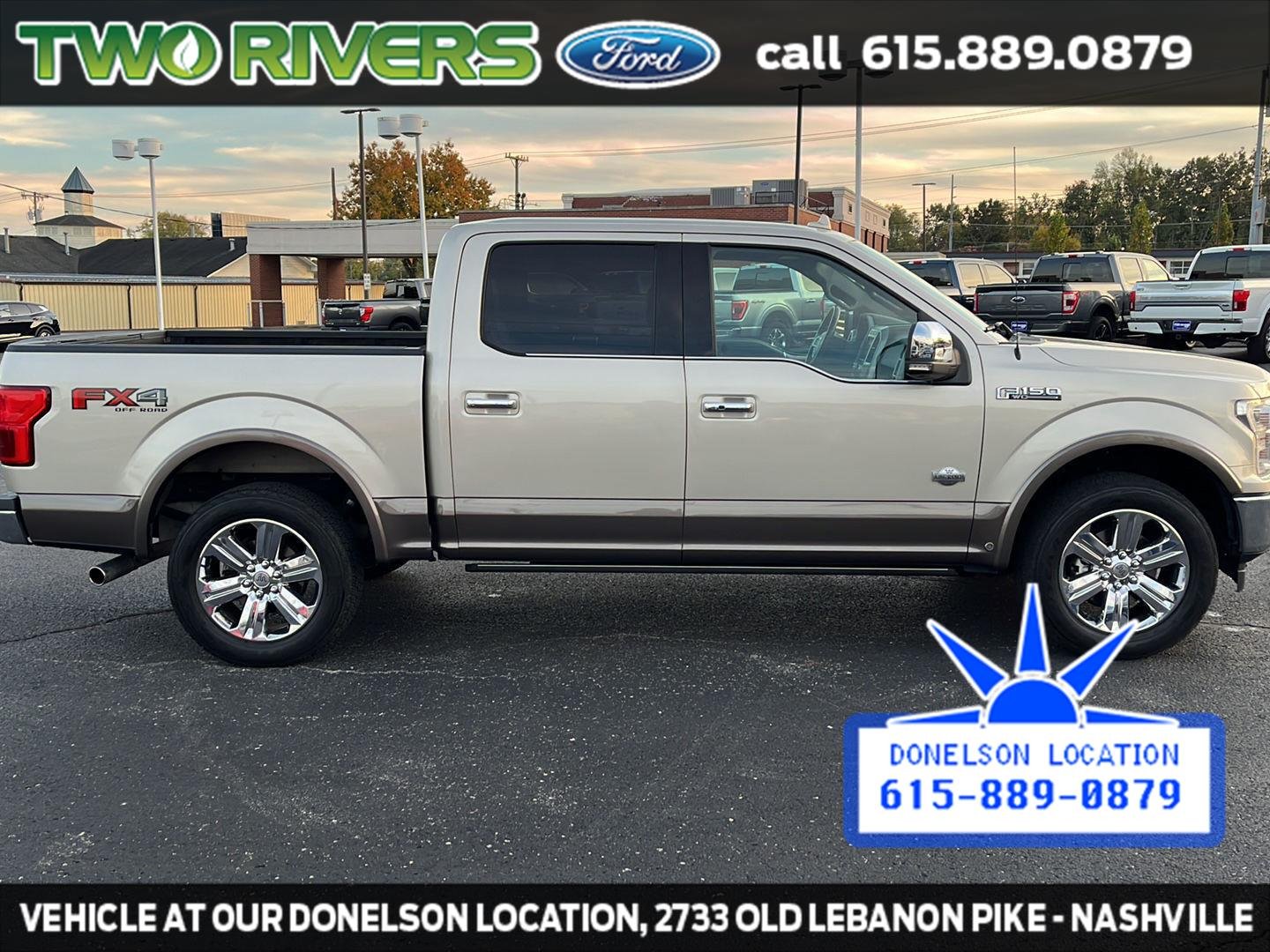 Used 2018 White Gold/Stone Gray Ford King Ranch image 15