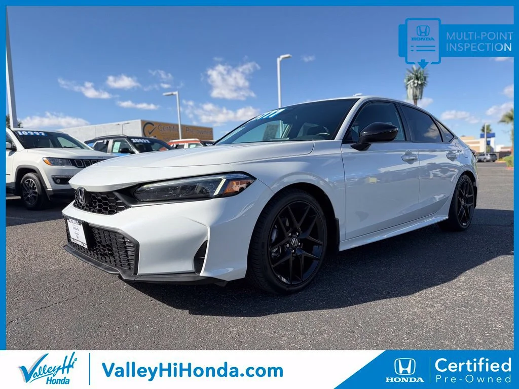 Certified Used 2025 Platinum White Pearl Honda 4D SPORT image 34