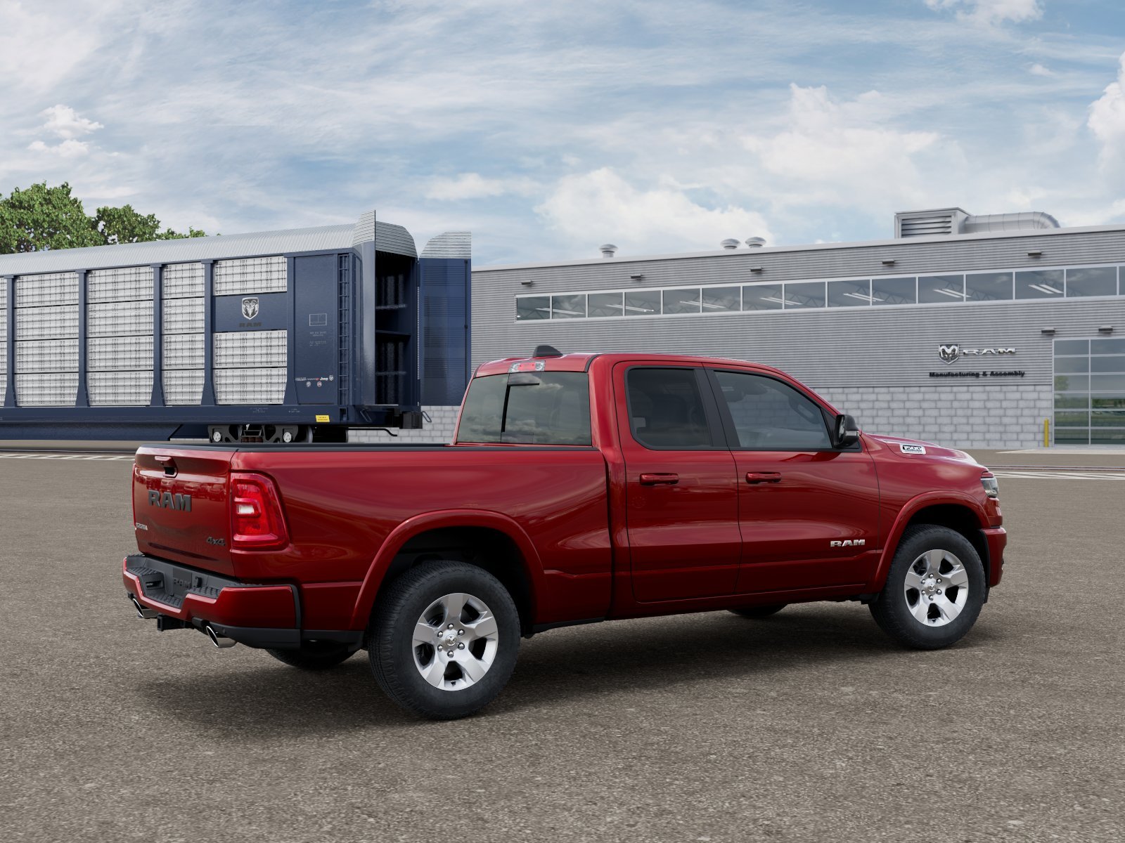 New 2026 Molten Red Pearl-Coat Exterior Paint RAM BIG HORN image 2