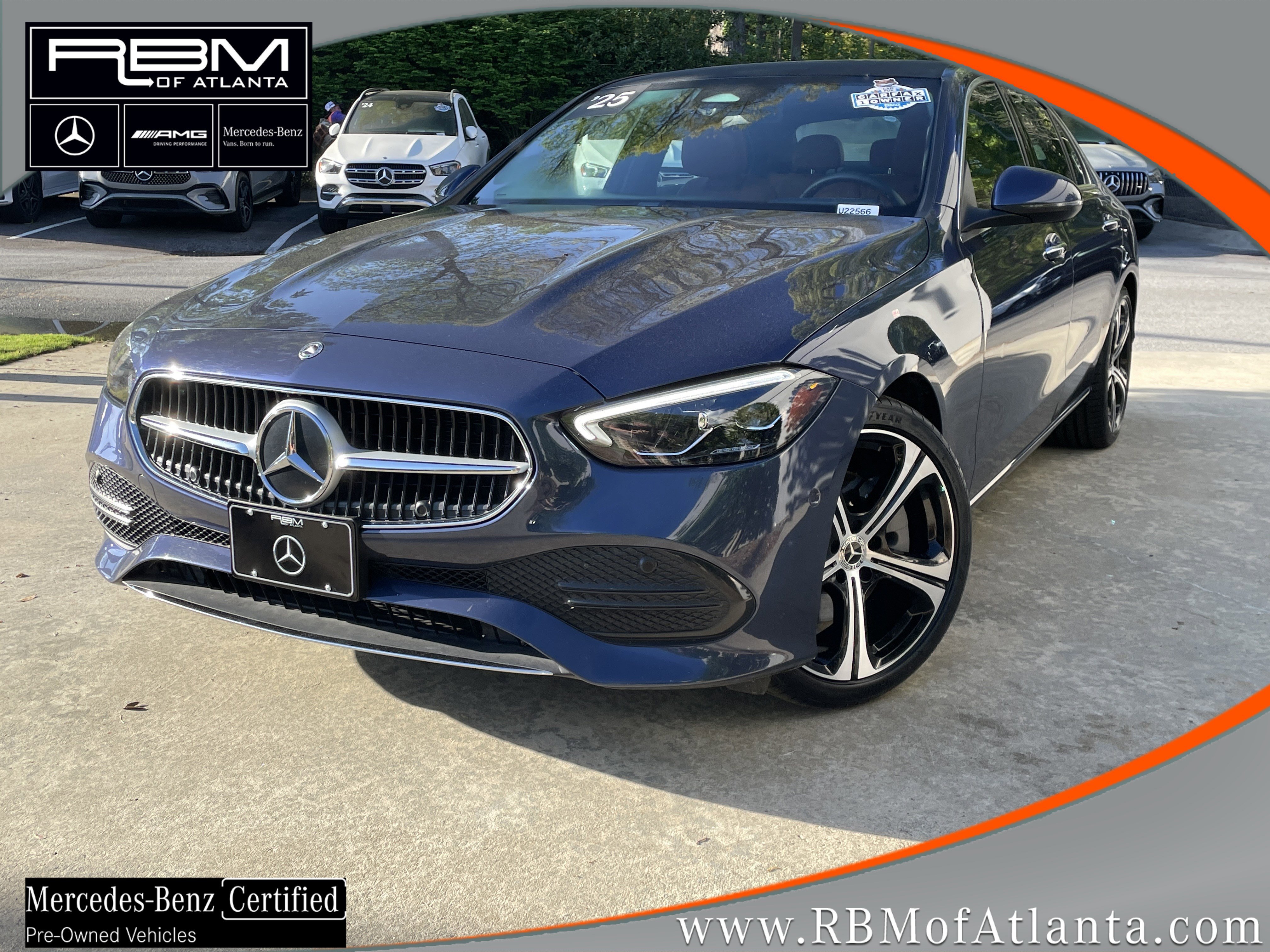 Certified Used 2025 Twilight Blue Metallic Mercedes-Benz C 300 Sedan image 1