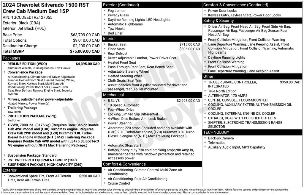 Used 2024 Black Chevrolet RST image 24