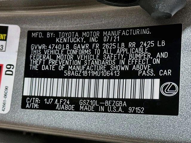 Certified Used 2021 Silver Lexus 350 F Sport image 25