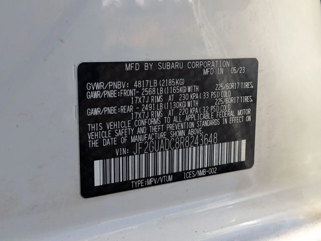 Used 2024 Crystal White Pearl Subaru Premium image 24