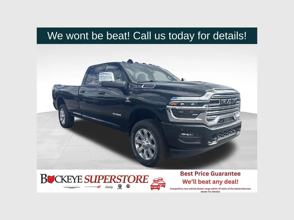 New 2026 Diamond Black Crystal Pearl-Coat Exterior Paint RAM LARAMIE image 1