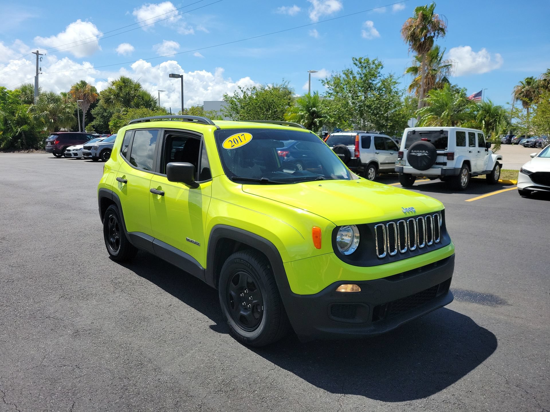 Used 2017 Hypergreen Clearcoat Jeep Sport image 2