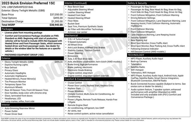 Used 2023 Black Buick Preferred image 24