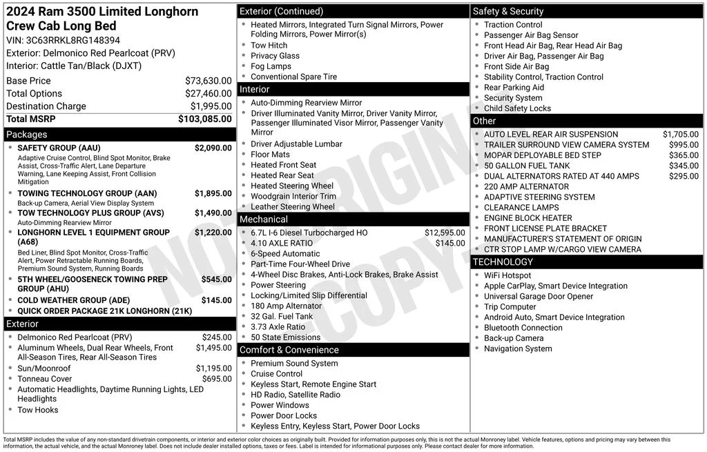 Certified Used 2024 Red Ram Limited Longhorn image 5