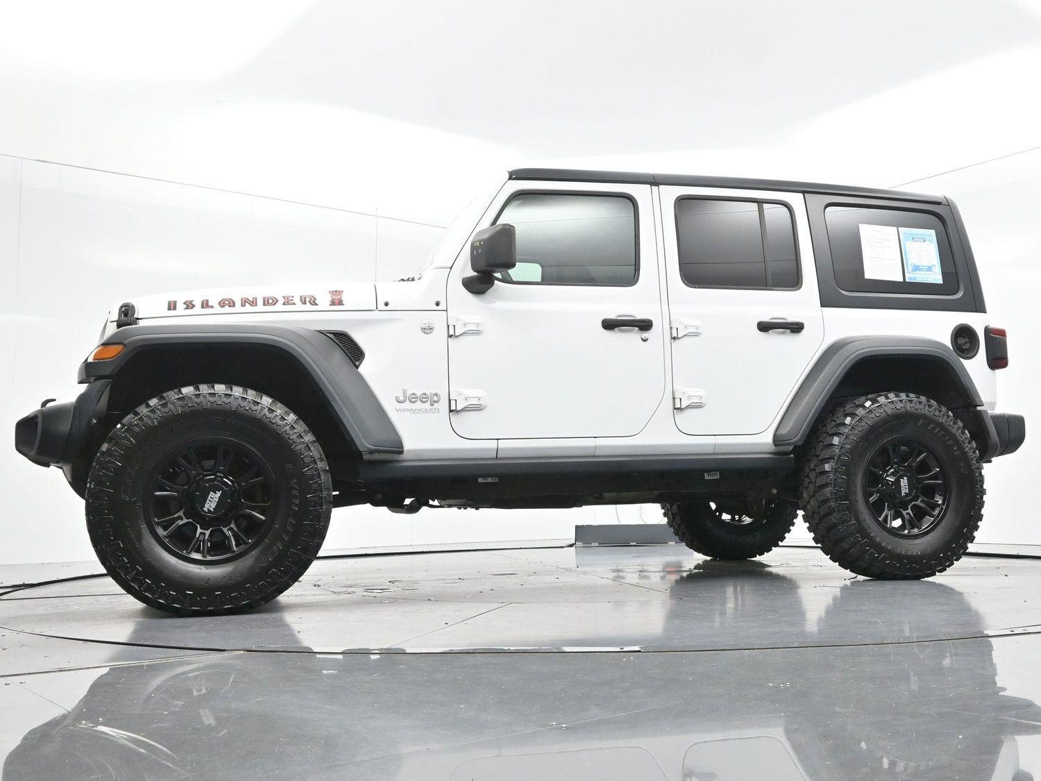 Used 2021 Bright White Clearcoat Jeep Unlimited Islander image 46