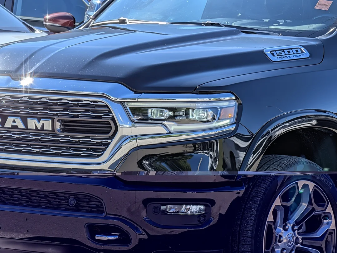 Used 2023 Black RAM Limited - - 4x4 - Pano Sunroof - 14.4 Uconnect NAV - 360 Camera & More! image 9