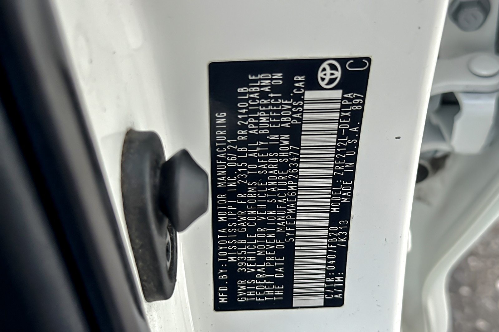 Certified Used 2021 Super White Toyota LE image 25