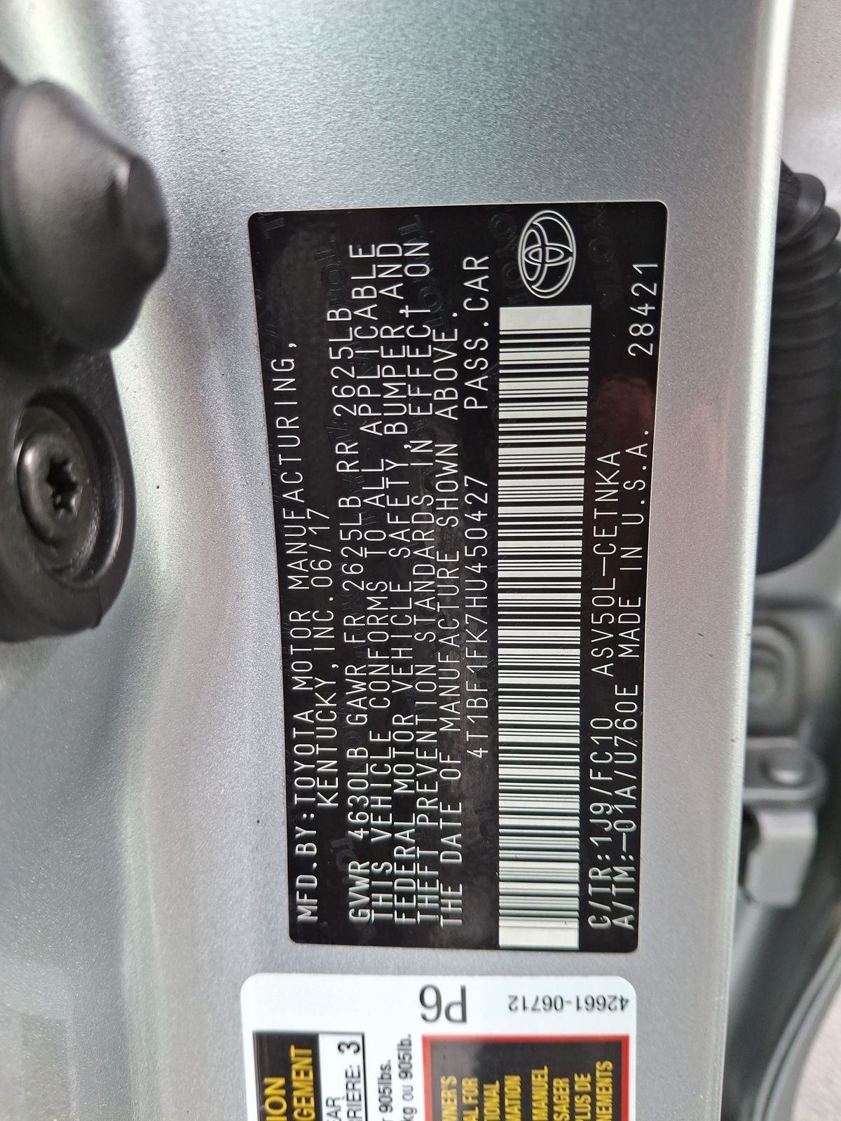 2017 Toyota Camry LE - Photo 31