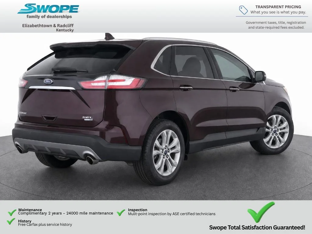 Used 2020 Burgundy Velvet Metallic Tinted Clearcoat Ford SEL image 4