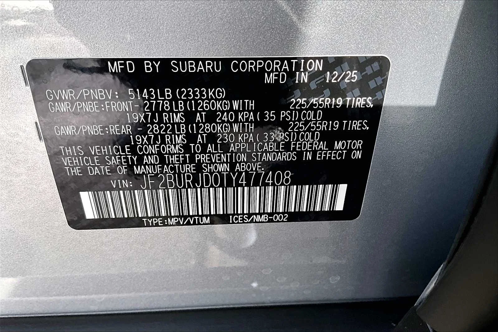 New 2026 Ice Silver Metallic Subaru Touring XT image 18