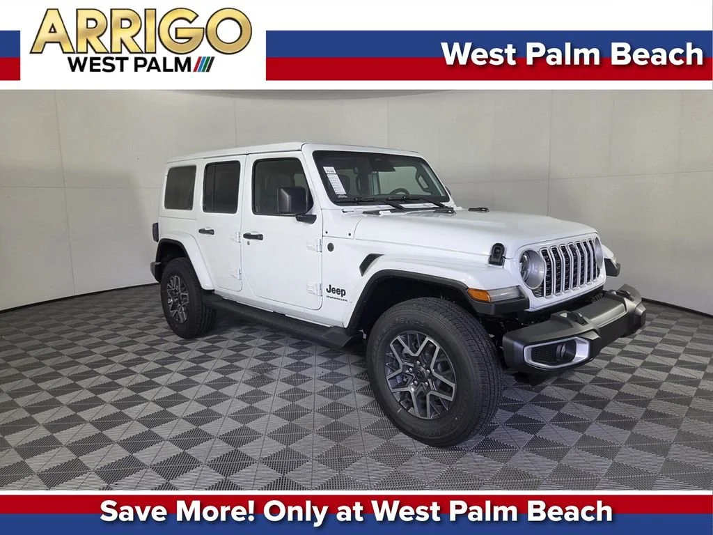New 2026 Bright White Clear-Coat Exterior Paint Jeep Sahara image 1