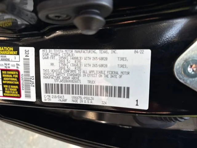 Used 2022 Midnight Black Metallic Toyota Limited image 23