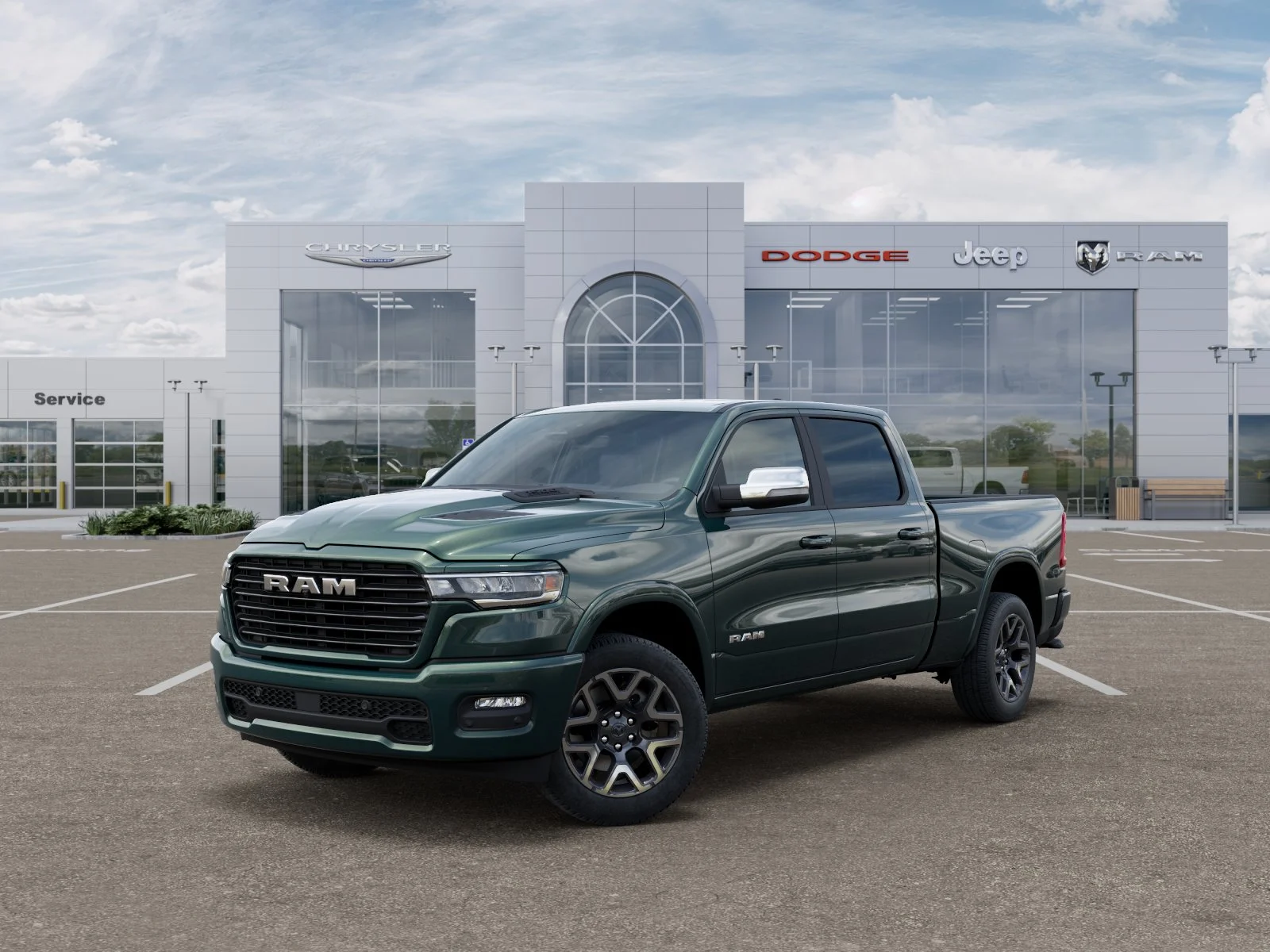 New 2026 Serrano-Green Metallic Exterior Paint RAM Laramie image 28