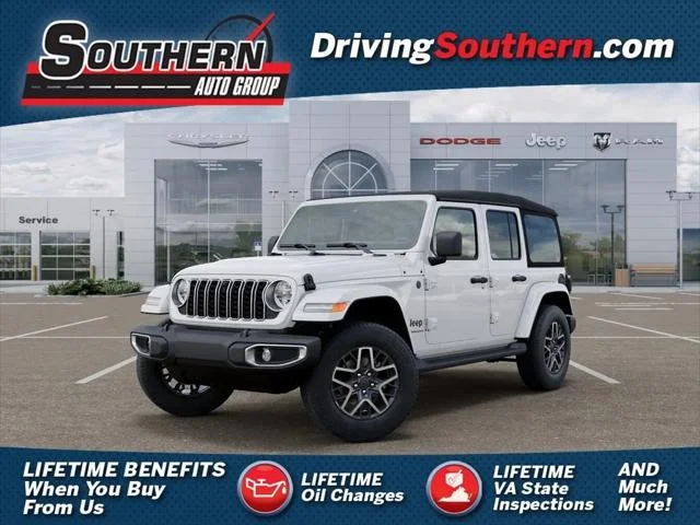 New 2026 Bright White Clear-Coat Exterior Paint Jeep Sahara image 1