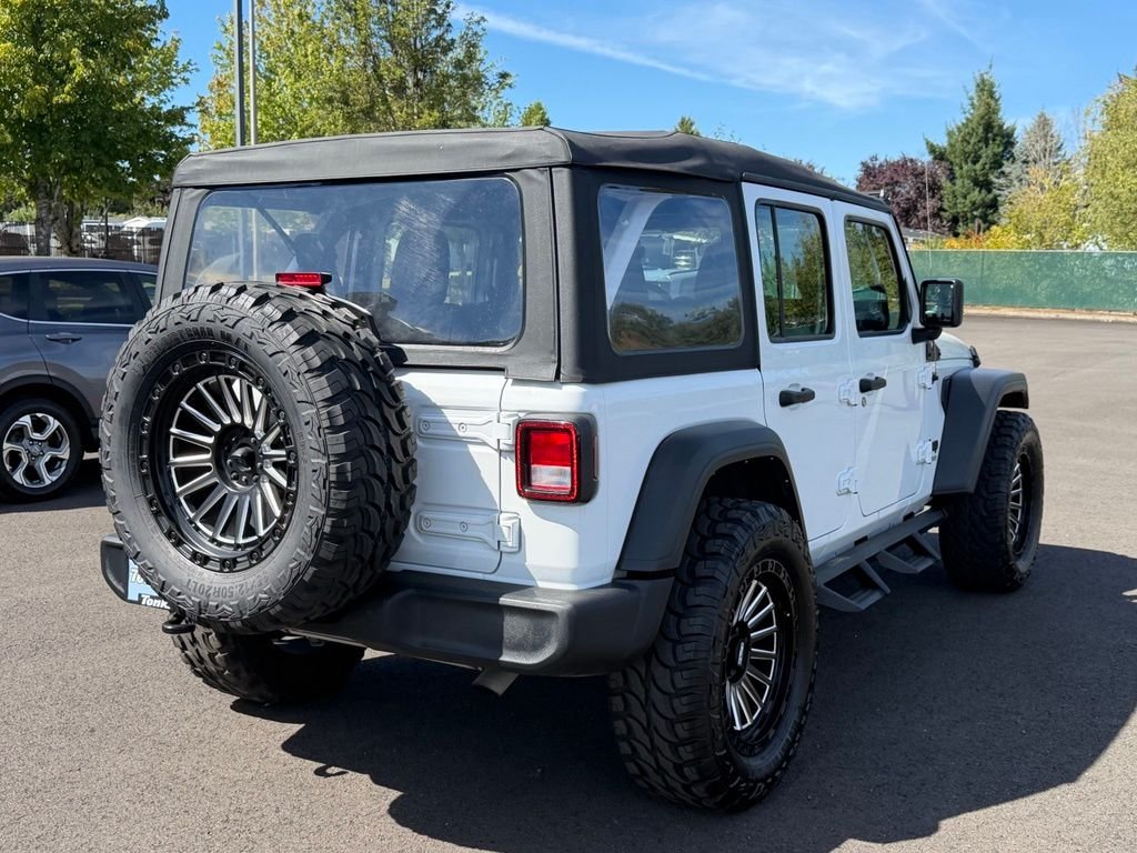 Used 2022 Bright White Clearcoat Jeep Unlimited Sport image 8
