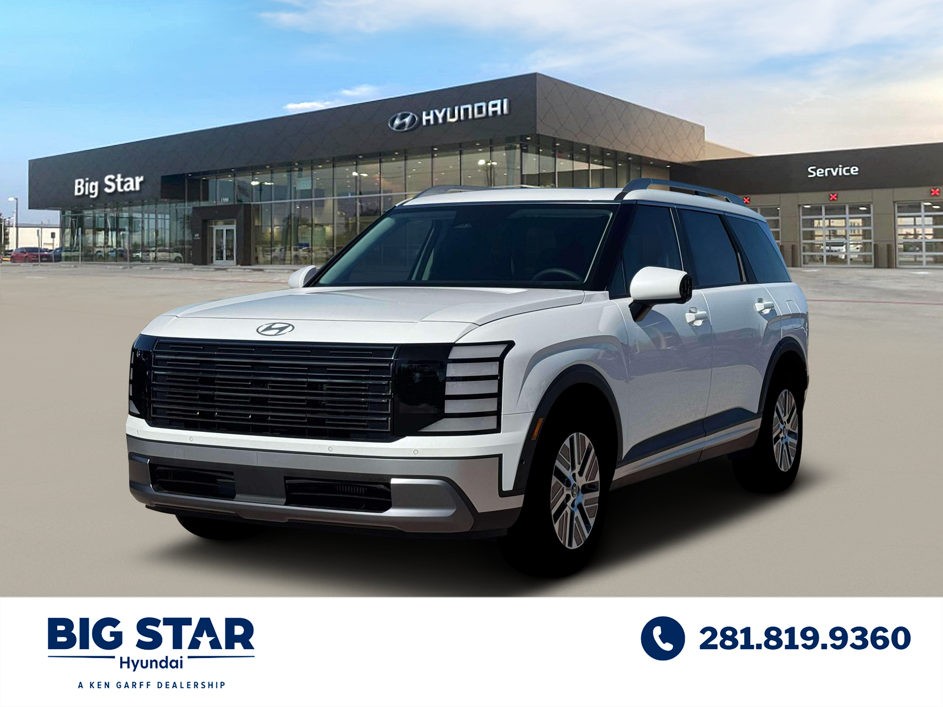 New 2026 Creamy White Pearl Hyundai Blue SEL Premium 7P image 18