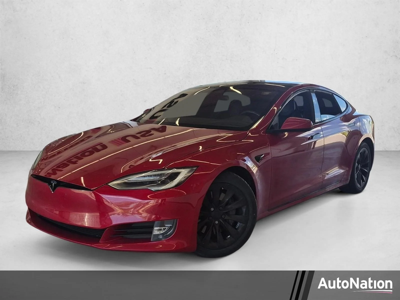 Used 2017 Red Tesla 75D image 1
