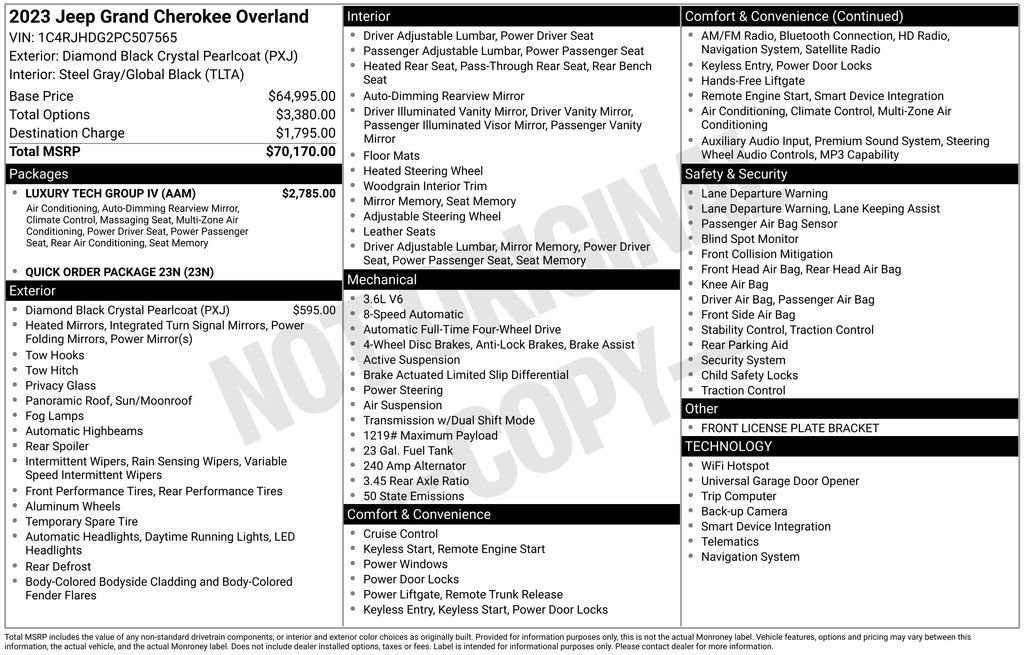 Used 2023 Black Jeep Overland image 2
