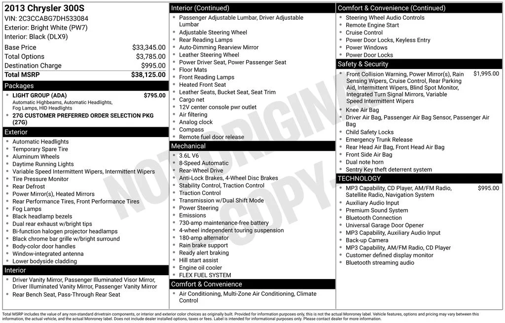 Used 2013 White Chrysler S image 8