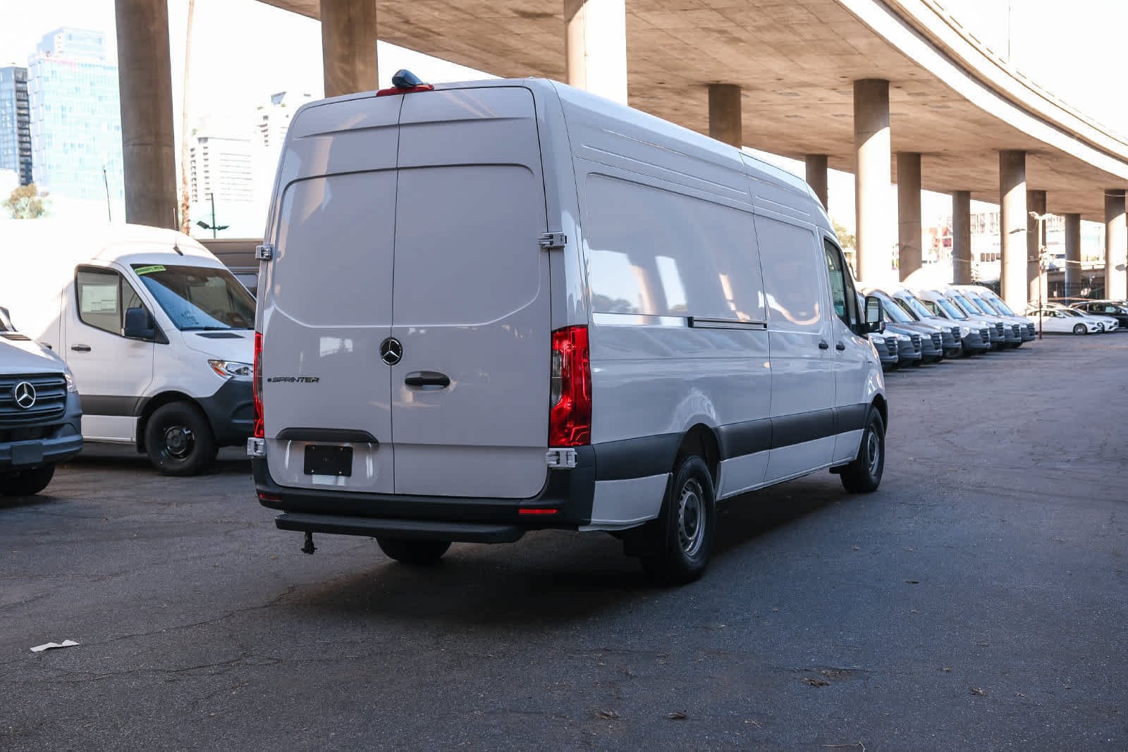 New 2025 Arctic White Mercedes-Benz Cargo 170 WB High Roof RWD Electric Motor image 4