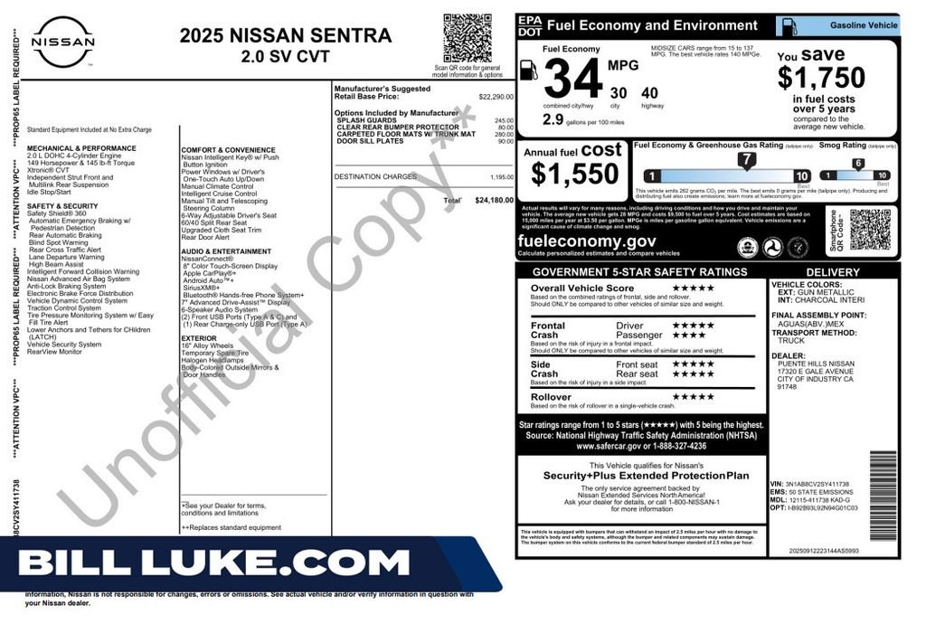 Used 2025 Gray Nissan SV image 1