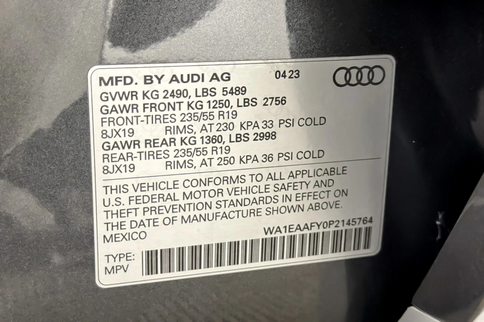 Used 2023 Daytona Gray Pearl Effect Audi S line Premium Plus 45 TFSI quattro image 27