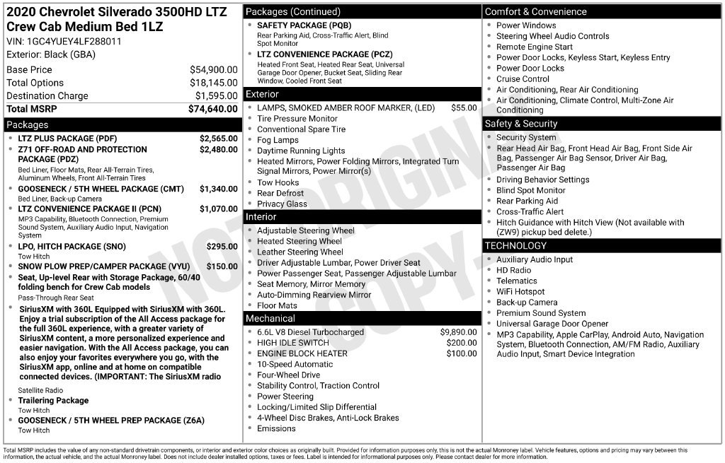 Used 2020 Black Chevrolet LTZ image 2