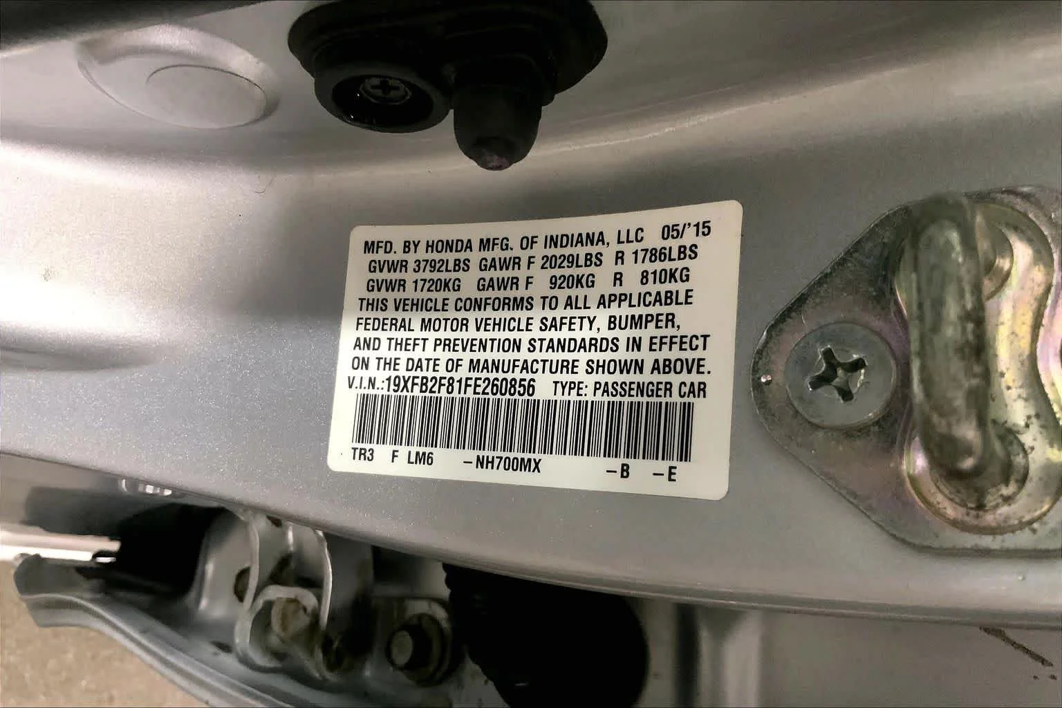 Used 2015 Alabaster Silver Metallic Honda EX image 37