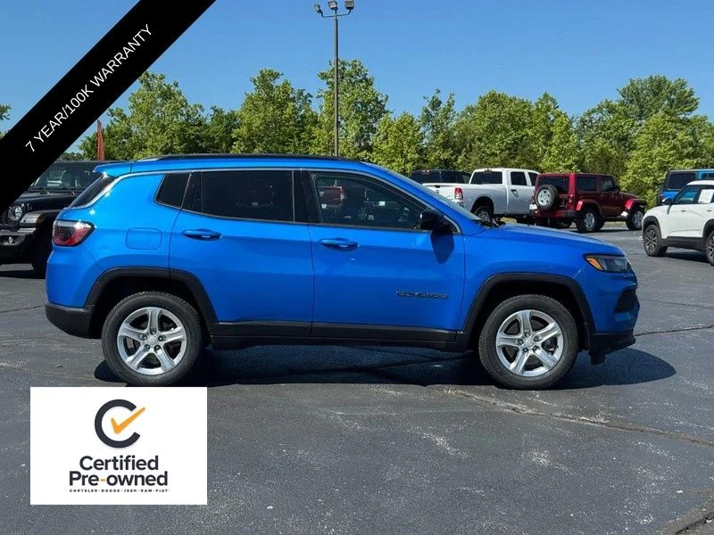 Certified Used 2023 Blue Jeep Latitude image 2