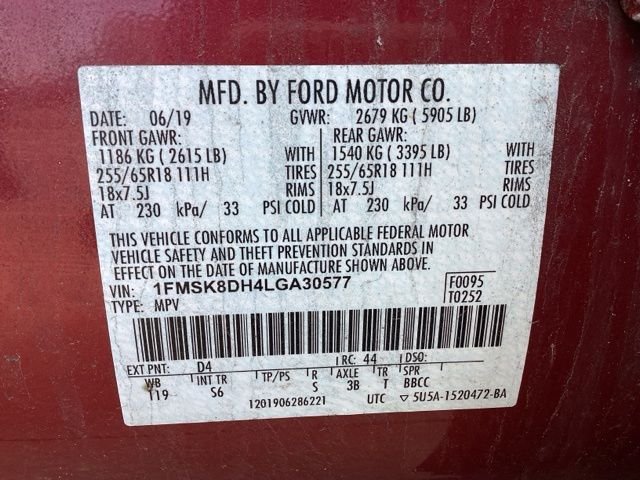 Used 2020 Red Metallic Ford XLT image 34