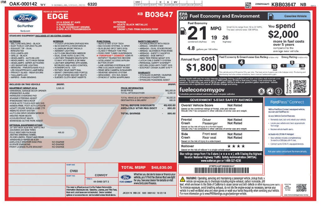 Used 2019 Black Ford ST image 2