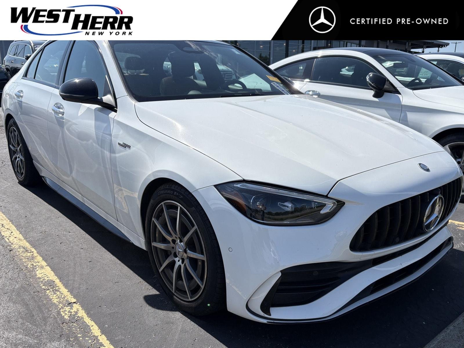 Certified Used 2024 Polar White Mercedes-Benz AMG® C 43 image 1