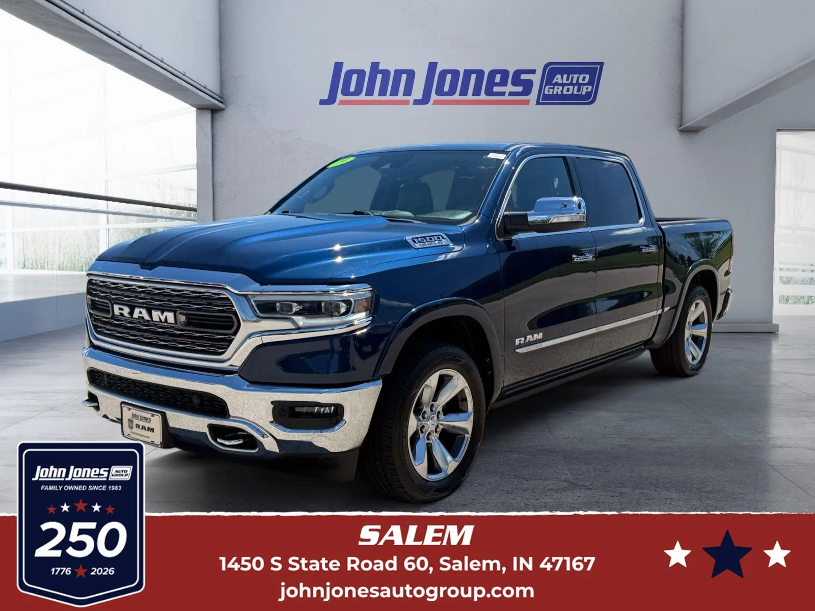 Used 2019 Patriot Blue Pearlcoat Ram Limited image 1