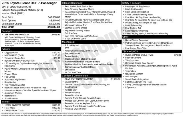 Used 2025 Black Toyota XSE image 24