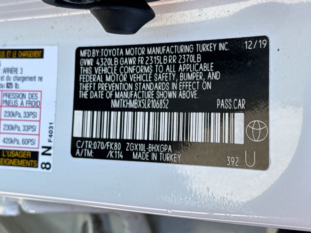 Certified Used 2020 White Toyota XLE image 45