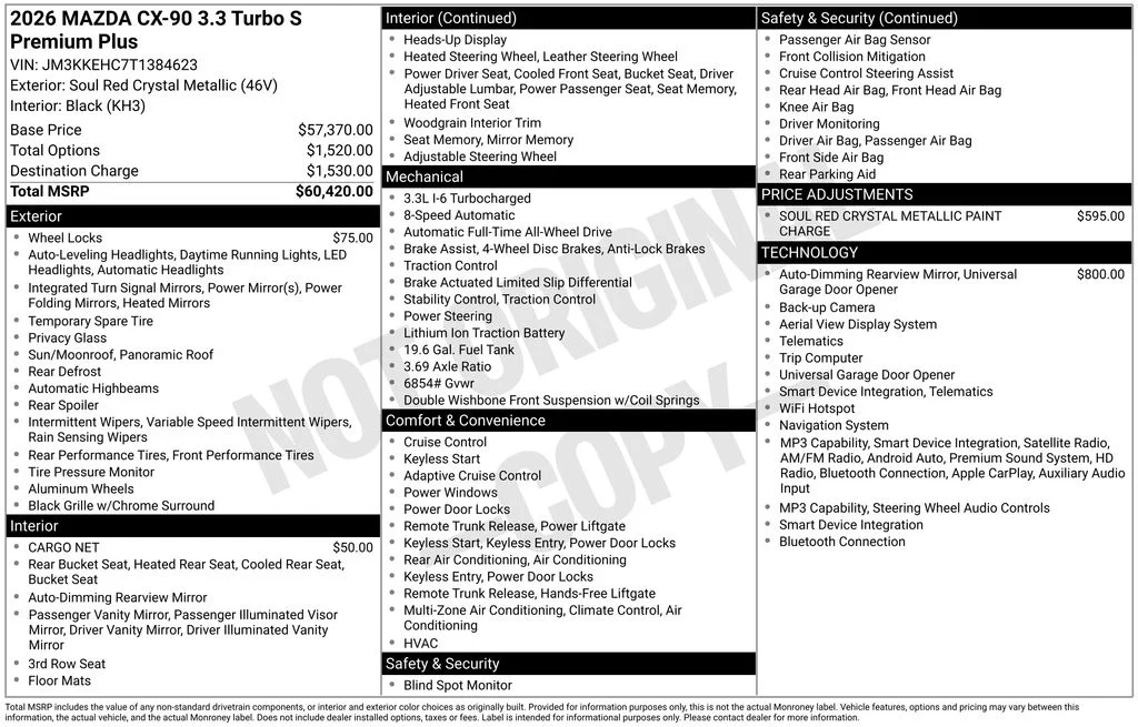 New 2026 Red Mazda 3.3 Turbo S Premium Plus image 4
