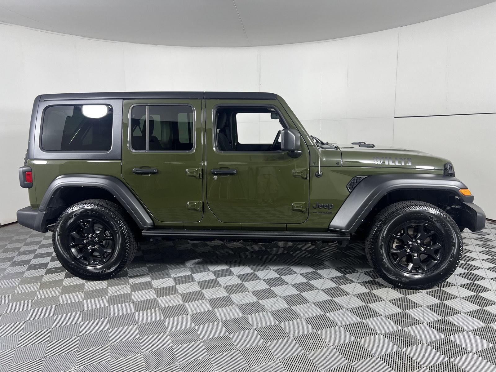 Used 2022 Sarge Green Clearcoat Jeep Unlimited Willys image 13