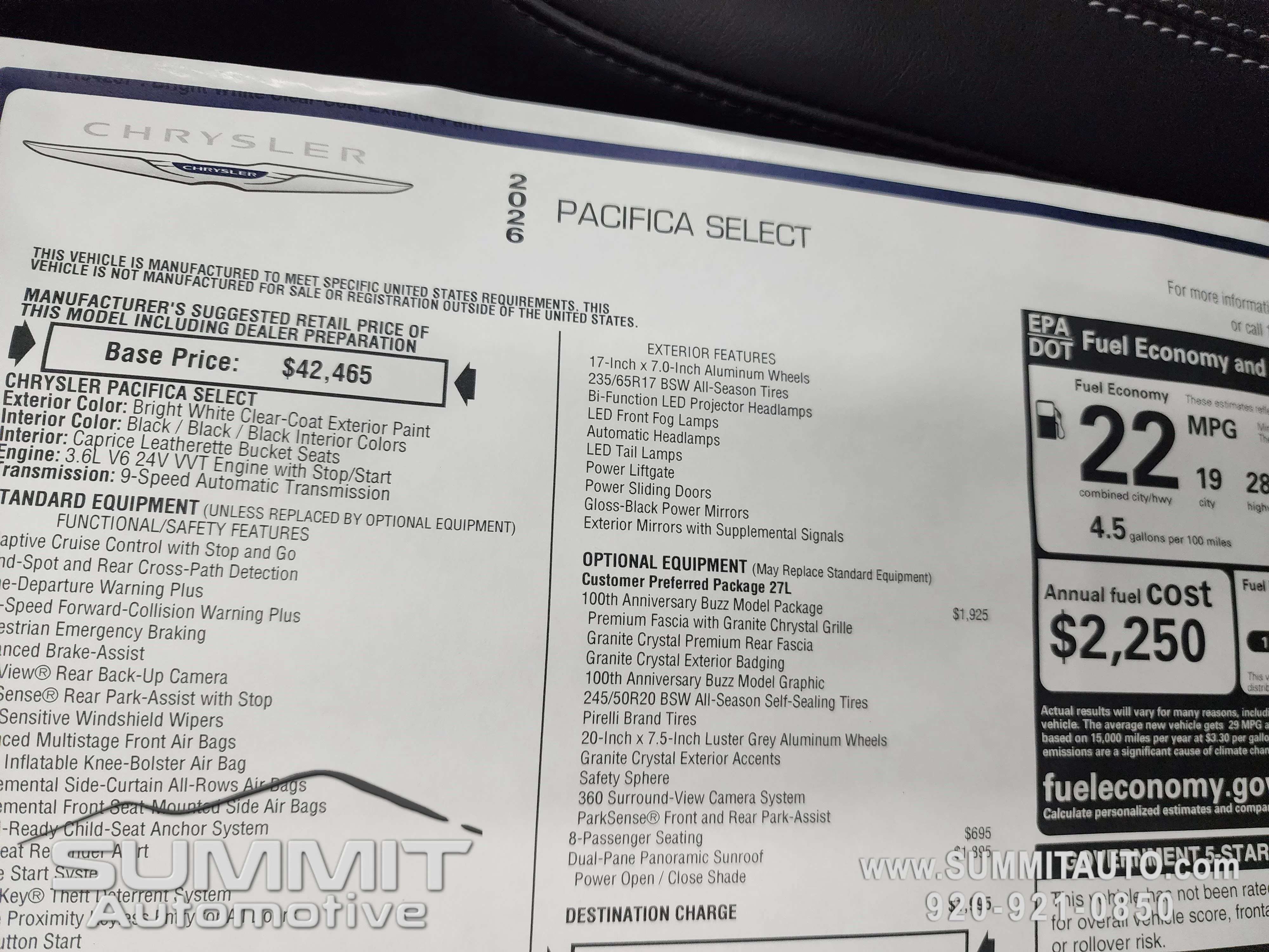 New 2026 Bright White Clear-Coat Exterior Paint Chrysler Select image 41