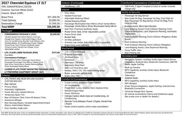 2027 Chevrolet Equinox LT