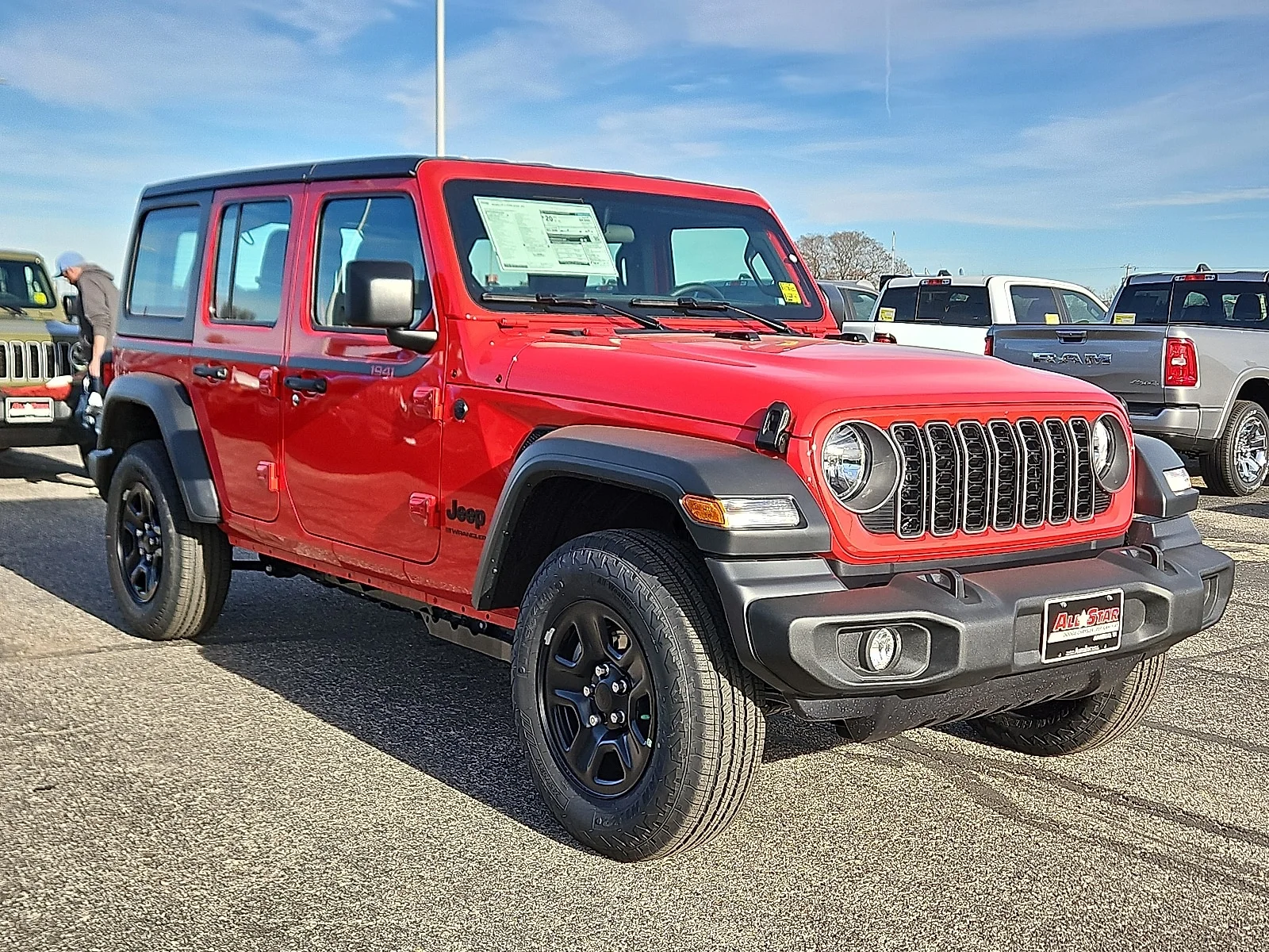 New 2026 Firecracker Red Jeep 4-DOOR SPORT image 4