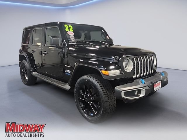 Certified Used 2022 Black Jeep Unlimited Sahara 4xe image 7
