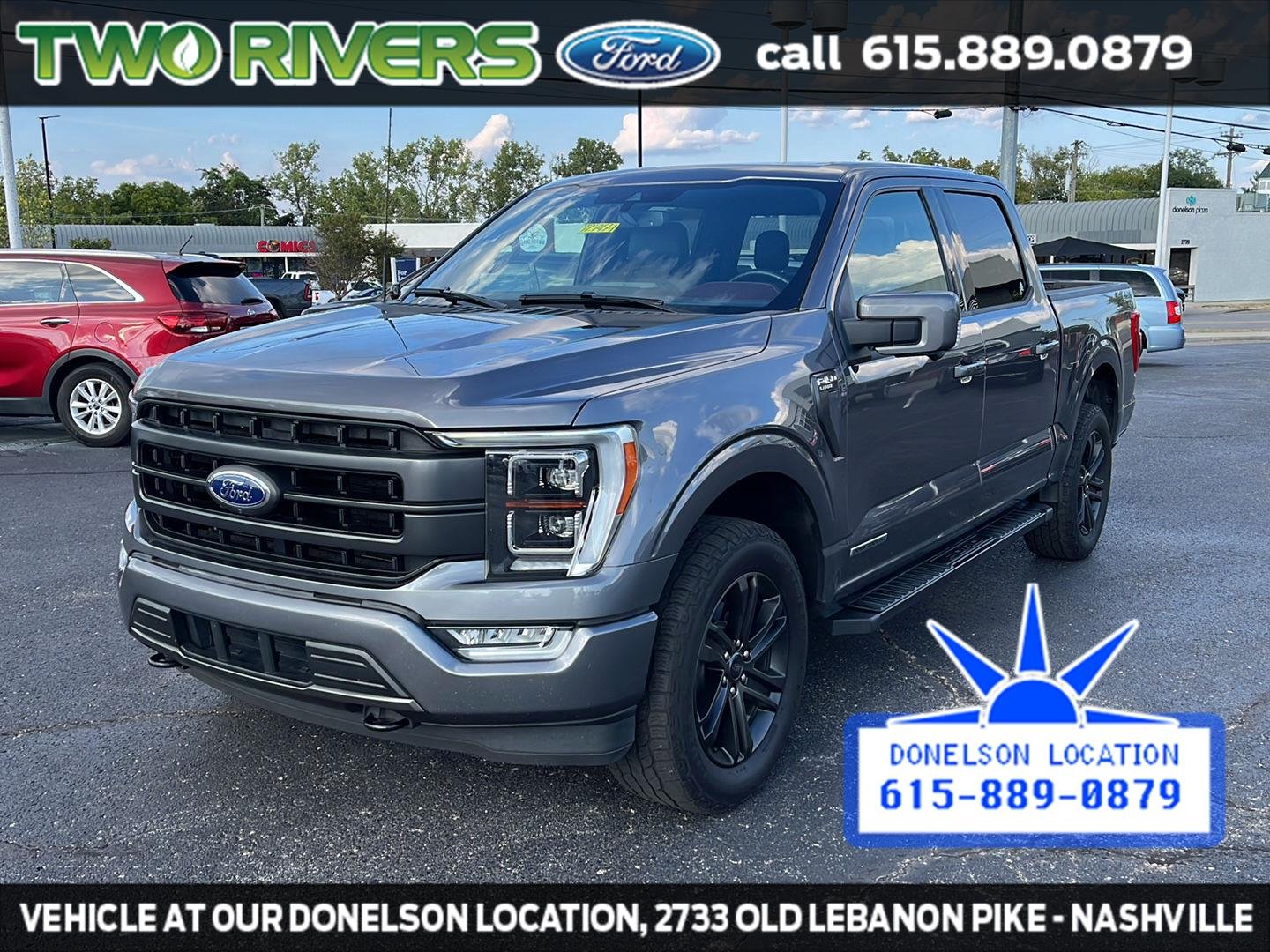 Used 2021 Carbonized Gray Metallic Ford LARIAT image 4