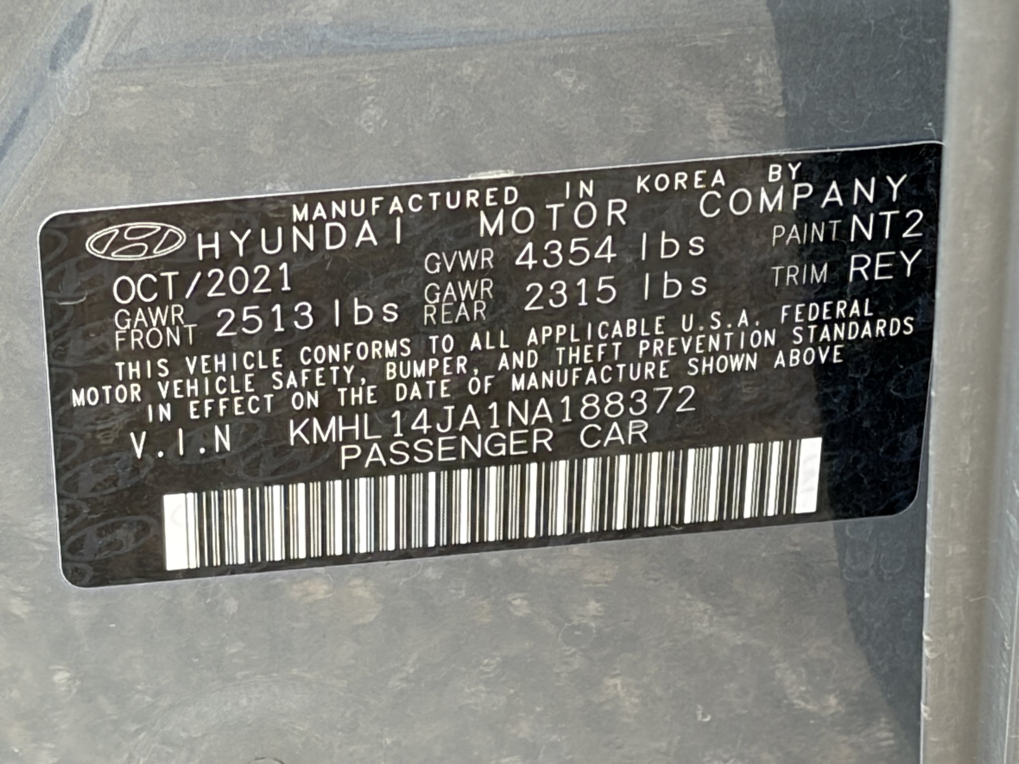 Used 2022 Hampton Gray Hyundai SEL image 23